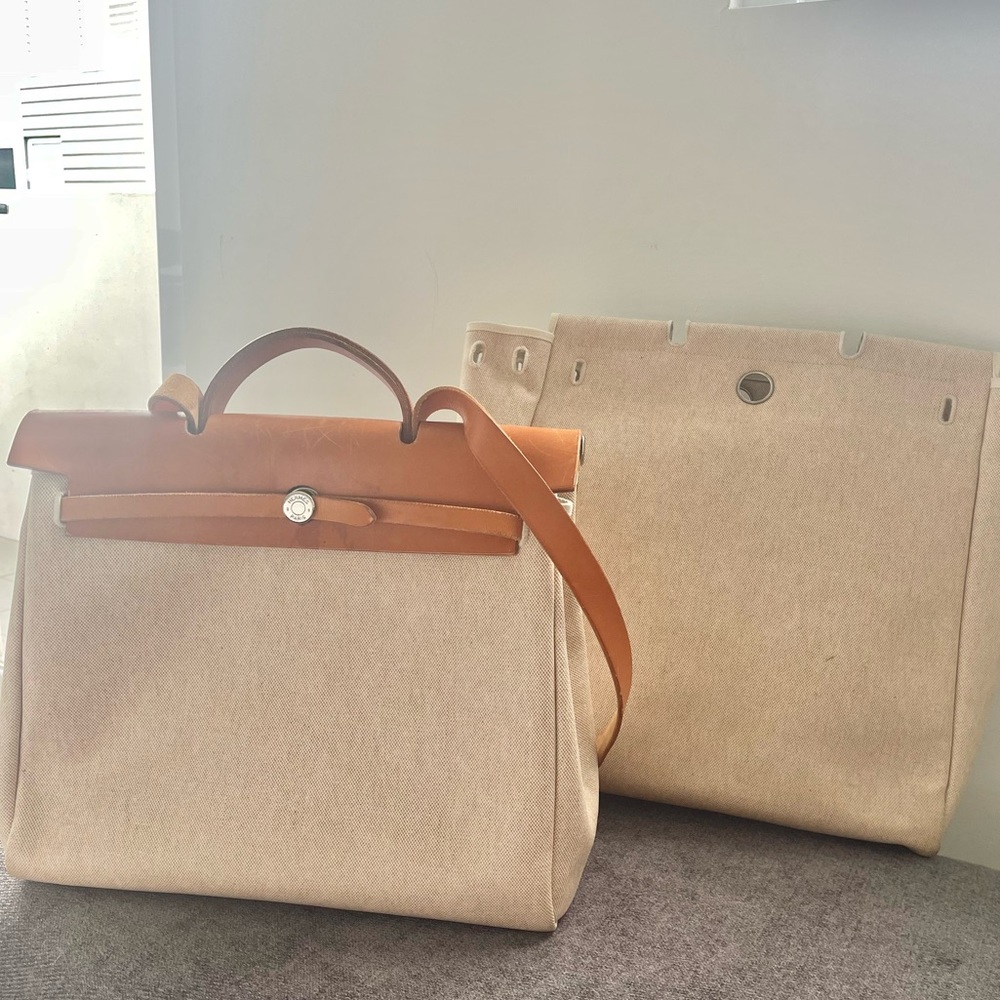 Authentic Hermès Vintage Toile HERBAG 39